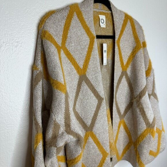 Anthropologie Akemi + Kin Sedona Textured Diamond Kimono Cardigan NWT One Size - Picture 2 of 9